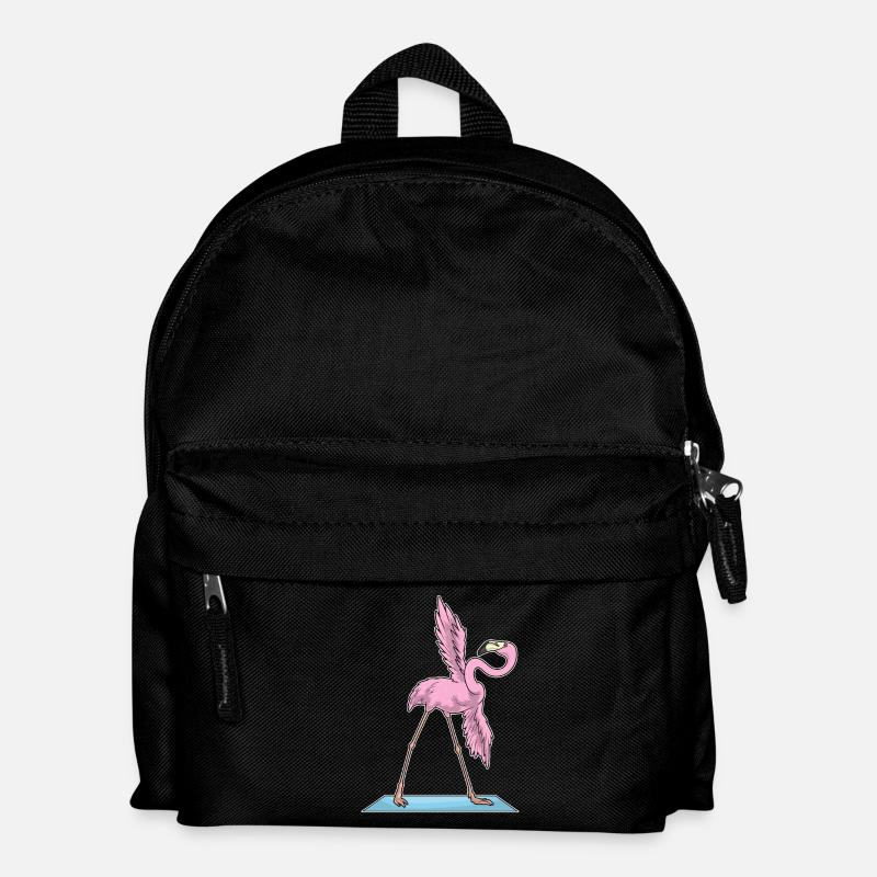 Flamingo Yoga Yogamatte - Kinder Rucksack - Schwarz