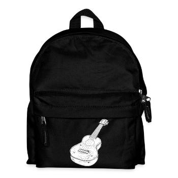 Ukulele Zeichnung - Kinder Rucksack - Schwarz - Vorne