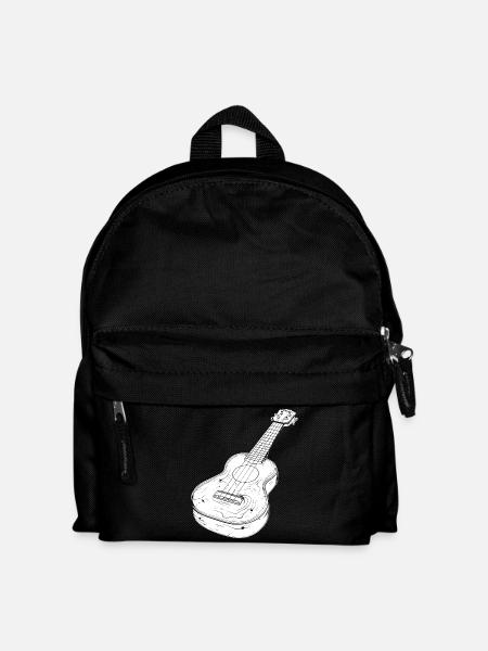 Ukulele Zeichnung - Kinder Rucksack - Schwarz