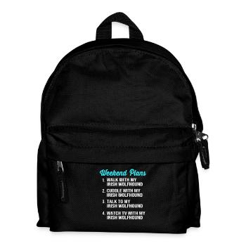 Irish wolfhound - Kids' Backpack - black - Front