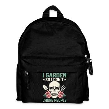 I Garden So I Don't Choke People Botanical Gardeni - Kids' Backpack - black - Front