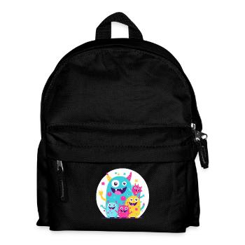 süsses und lustiges knuddel-kuschel monster kinder - Kinder Rucksack - Schwarz - Vorne