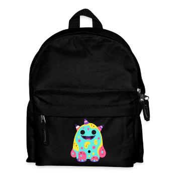 süsses und lustiges knuddel-kuschel monster kinder - Kinder Rucksack - Schwarz - Vorne