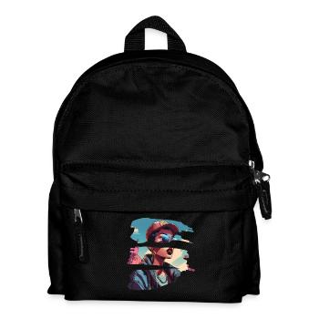 fille girlie sauvage punk freestyle amour peace style - Sac à dos Enfant - noir - Devant