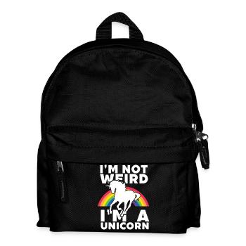 I am Not Weird I am A Unicorn - Kids' Backpack - black - Front