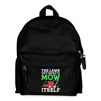Rasenmäher Rasen (Wiese) - Kinder Rucksack - Schwarz - Vorne