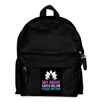 Méditation Zen Bouddhisme Bouddha Bouddhiste Chakra - Sac à dos Enfant - noir - Devant