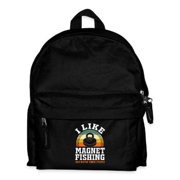 Magnet Fishing Fishing Magnet Angler - Kids' Backpack - black - Front