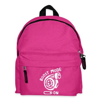 boost mode on - Turbo Cartoon für Tuner Autofans - Kinder Rucksack - Fuchsia - Vorne