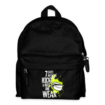 7 Days Without Hockey Makes One Weak - Kids' Backpack - black - Front