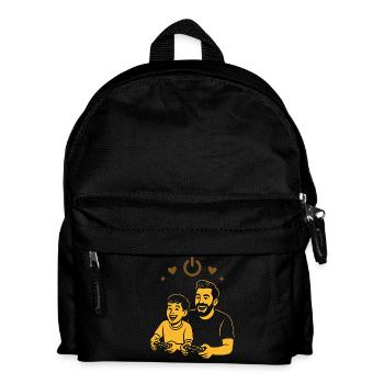 Dad & Kid Gaming - Retro Gamer Vibes - Kids' Backpack - black - Front