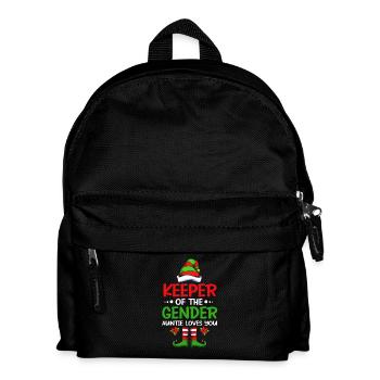 Werdende Mama Weihnachten Gender Reveal - Kinder Rucksack - Schwarz - Vorne