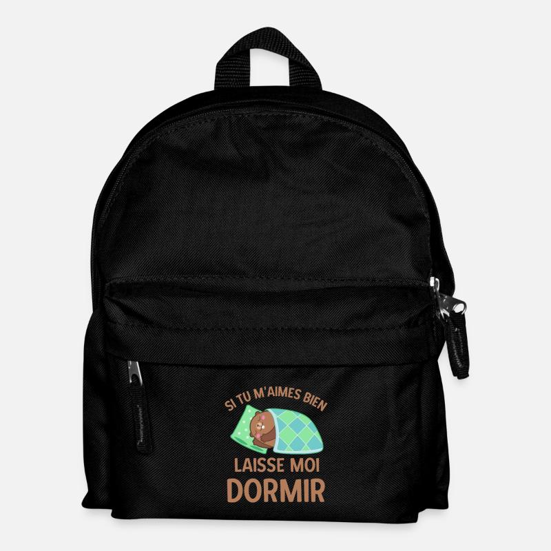 Humour marmotte dormir - Sac à dos Enfant - noir