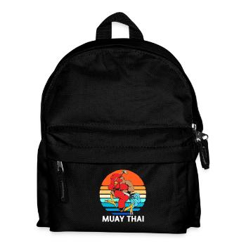 Thai boxing kickboxer kickboxing Muay thai - Kids' Backpack - black - Front