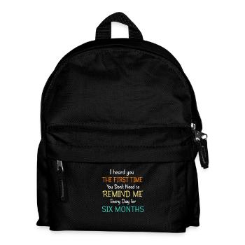 Faul Prokrastination Faulenzer Faulheit - Kinder Rucksack - Schwarz - Vorne