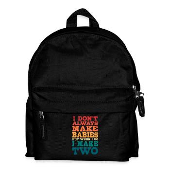 Zwillinge Vater Zwilling Papa - Kinder Rucksack - Schwarz - Vorne