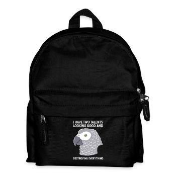 Parrot Grey - Kids' Backpack - black - Front