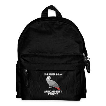 Papagei Grau Graupapagei - Kinder Rucksack - Schwarz - Vorne