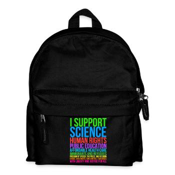 I Support Science - Kids' Backpack - black - Front