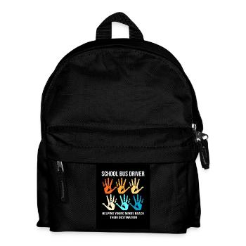 Schulbus Busfahrer Schulbusfahrer - Kinder Rucksack - Schwarz - Vorne
