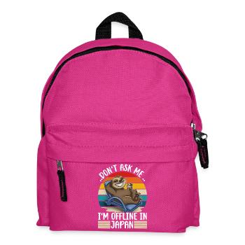 Japan Urlaub Reise - Kinder Rucksack - Fuchsia - Vorne