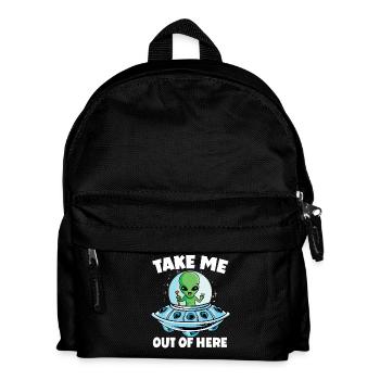 Alien in Space with Take Me Out of Here - Kids' Backpack - black - Front
