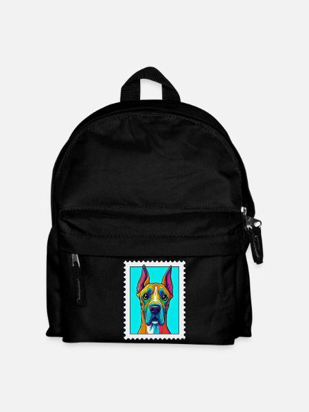 Colorful dog in pop art style - Kids' Backpack - black