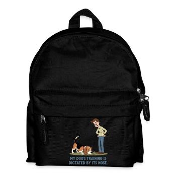 My dog's training is carried out by his nose. - Kids' Backpack - black - Front