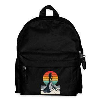 Aventurier au Sommet Montagne - Sac à dos Enfant - noir - Devant