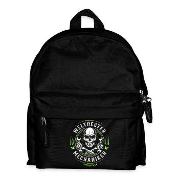Weltbester KfZ Mechaniker - Werkstatt - Schrauber - Kinder Rucksack - Schwarz - Vorne