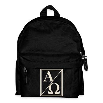 Christlich Alpha Omega Zeichen Des Glaubens - Kinder Rucksack - Schwarz - Vorne