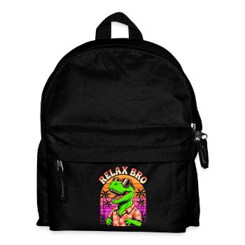 Relax Bro - T-Rex Dinosaur - Relaxed Saying - Kids' Backpack - black - Front
