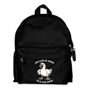 Gans schön viel Meinung für so wenig Ahnung - Kinder Rucksack - Schwarz - Vorne