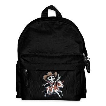 Skelett-Cowboy reitet Kalb - Kinder Rucksack - Schwarz - Vorne