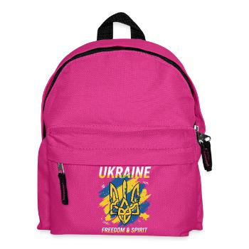 Ukraine Freedom Crest Art - Kids' Backpack - fuchsia - Front
