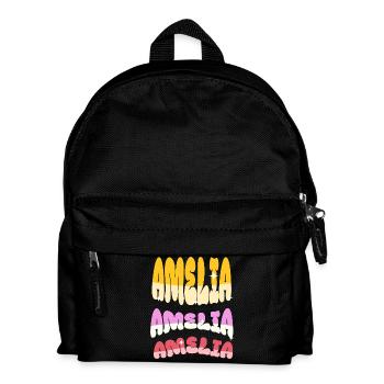 Amelia Name - Kinder Rucksack - Schwarz - Vorne