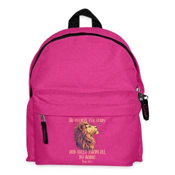 Löwe Bibelvers Christlich - Kinder Rucksack - Fuchsia - Vorne