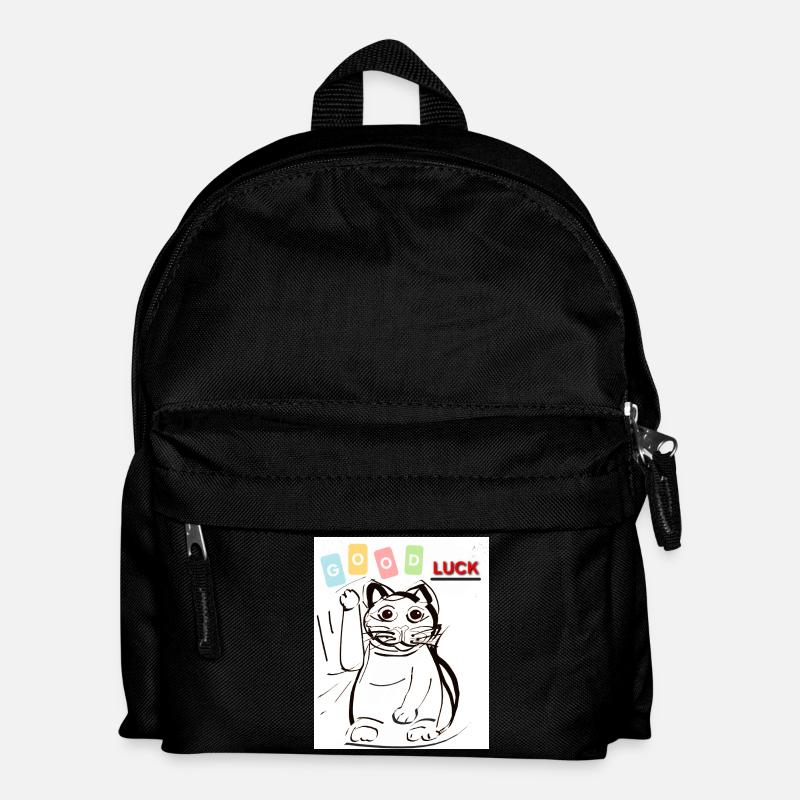 Winkekatze good luck - Kinder Rucksack - Schwarz