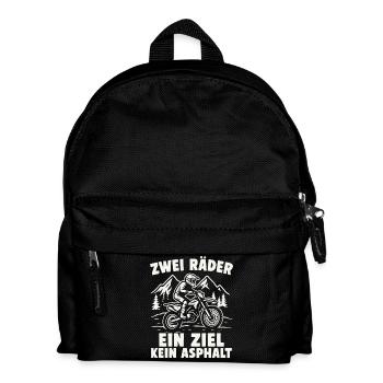 Two wheels. One goal. No asphalt. - Kids' Backpack - black - Front