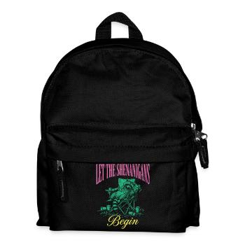 Spielereien Lustiger Waschbär Mardi Gras - Kinder Rucksack - Schwarz - Vorne