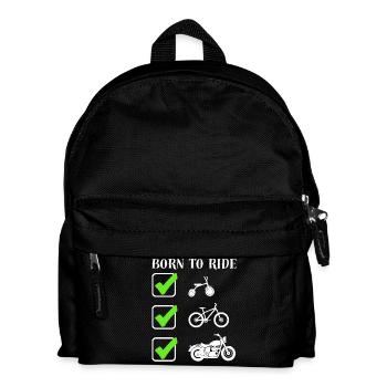born to ride - Kids' Backpack - black - Front