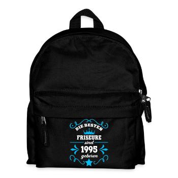 Friseur Geburtstag Geboren 1995 Kollegen Frisör - Kinder Rucksack - Schwarz - Vorne