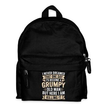 Grumpy Old Man Killing It - Kids' Backpack - black - Front