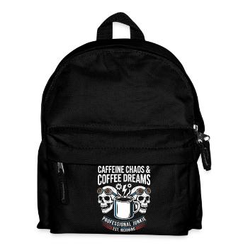 Coffee Mayhem Crânes Morning Junkie Design - Sac à dos Enfant - noir - Devant