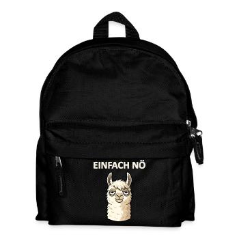 Lama funny saying just nope - Kids' Backpack - black - Front