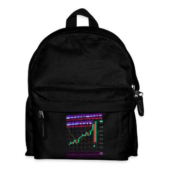 Trading Handel Börse Krypto Aktien - Kinder Rucksack - Schwarz - Vorne