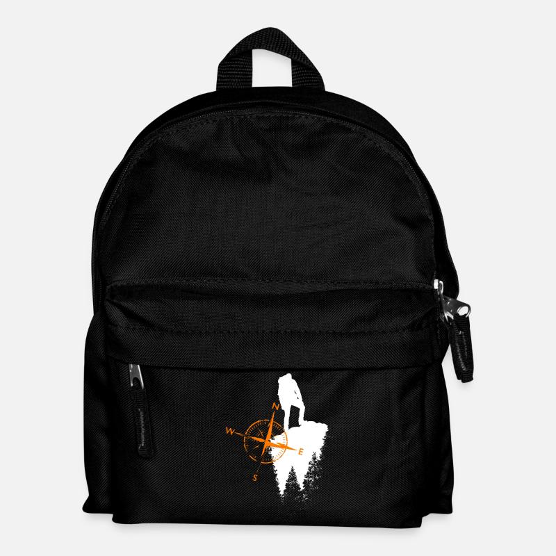 Motif de vagabond avec compa - Sac à dos Enfant - noir