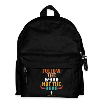 Suivez le Mot Pas le Troupeau Chrétien - Sac à dos Enfant - noir - Devant