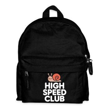 High Speed Schnecke - Kinder Rucksack - Schwarz - Vorne