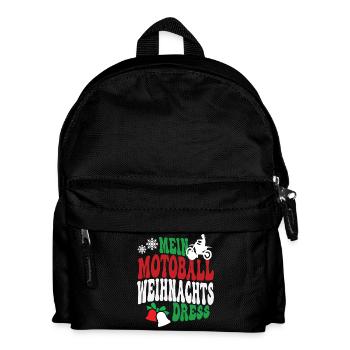 Weihnachten Motoball Spielerin Motoballspielerin - Kinder Rucksack - Schwarz - Vorne